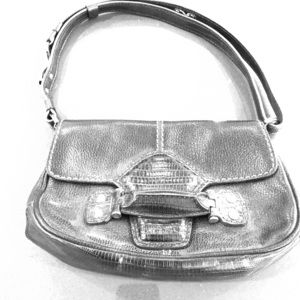 TOD’S black textured leather purse